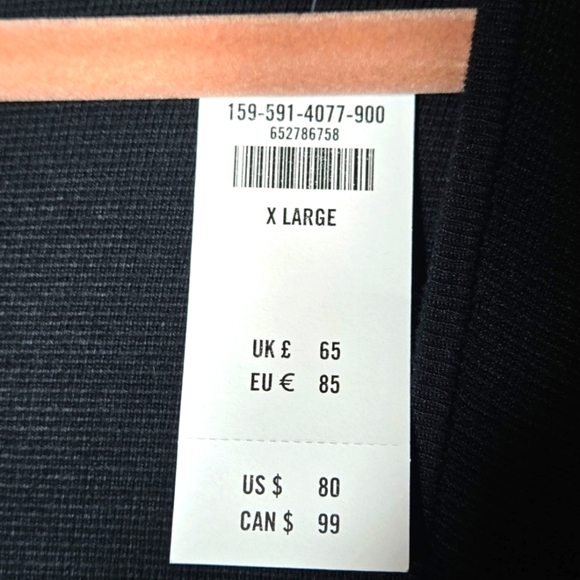 Abercrombie & Fitch BLACK Long-Sleeve Half-Zip Mini Sweater Dress Size XL NWT - Picture 4 of 8